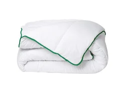 Couette tempérée traitement anti-acariens naturel de DREAMEA en microfibre - 140 x 200 cm - 300 gr/ m² - Biais vert - AZYLIA II>Vente-unique Sale