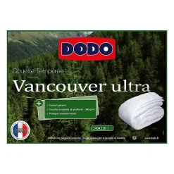 Couette tempérée Vancouver Ultra - 220 x 240 cm - 300gr/m² - Blanc ->Dodo Discount