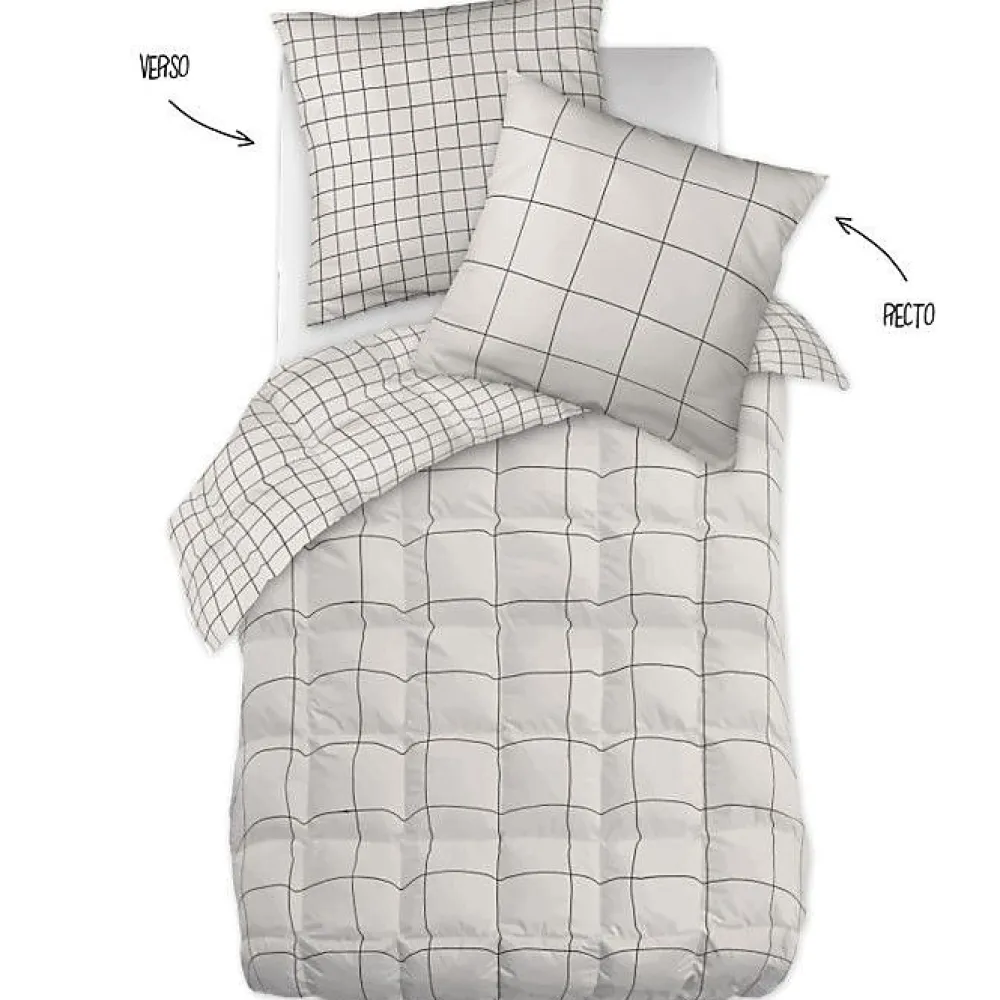 Couette toutes dimensions "Carrie Pampa" Réversible 100% Coton / 57 Fils/cm² - - 140 x 200 cm pour lit 1 place>L'Effet Papillon