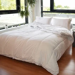 Bleu Calin Couette toutes saisons microfibre 140 x 200 cm pour lit 1 place 90 x 190 cm* Couette