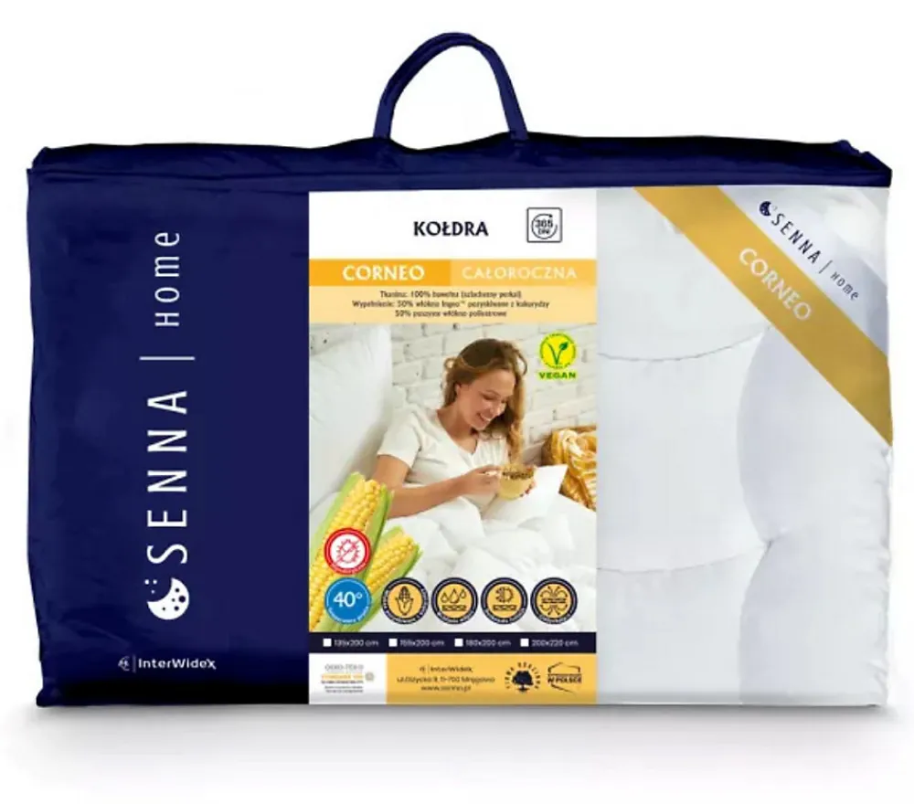 Couette toutes saisons 135x200 CORNEO, Blanc>Senna Home Best