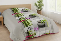 Couette Ultra Légère Imprimée Zen - 1 Ou 2 Personnes 200 x 200 - 20174>Mortreux New
