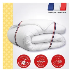 Couette Victoria 220x240 cm - - temperée - garnissage 100% Polyester - 2 personnes - blanc><noscript><img width=