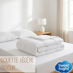 Sweetnight Couette 220x240 cm - Pour Lit 2 Personnes - Enveloppe en Coton - Légère - Sans Traitement* Couette