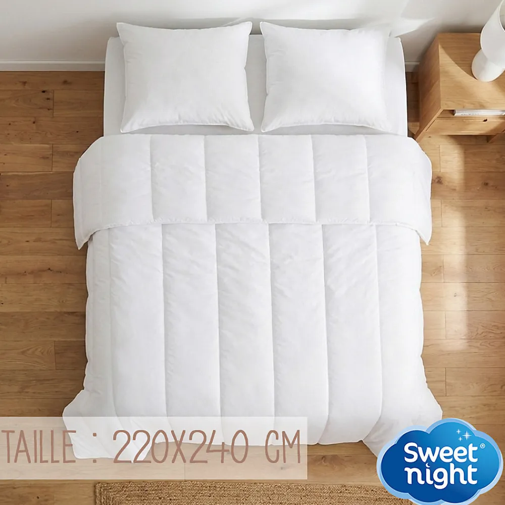 Sweetnight Couette 220x240 cm - Pour Lit 2 Personnes - Enveloppe en Coton - Légère - Sans Traitement* Couette