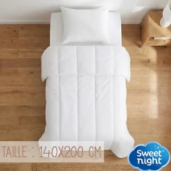 Sweetnight Couette 140x200 cm - Pour Lit 1 Personne - Enveloppe en Coton - Légère - Sans Traitement* Couette