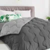 Couette 220x240 CM ABBY bicolore gris clair et gris 300 gr>IDMarket Discount