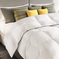 Couette 220x240 CM AELA blanche en plume d'oie anti acarien 500 gr>IDMarket Sale