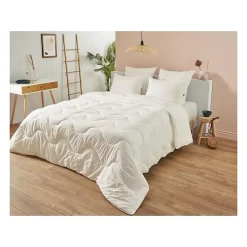 Couette 220x240 cm CHAMPS DE LIN - Chaude - 450G/m² - Couette 2 personnes -Douce et Chaude -Anti-acariens Antibactériens><noscript><img width=