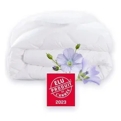 Couette 200x200 cm CHAMPS DE LIN - Chaude - 450G/m² - Couette 1-2 personne-Douce et Chaude -Anti-acariens Antibactériens>Dodo Discount