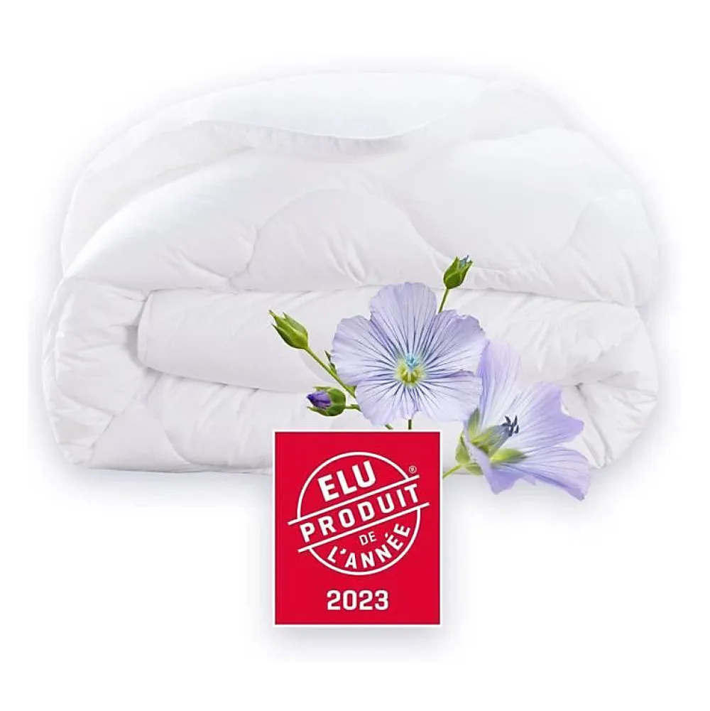 Couette 200x200 cm CHAMPS DE LIN - Chaude - 450G/m² - Couette 1-2 personne-Douce et Chaude -Anti-acariens Antibactériens>Dodo Discount