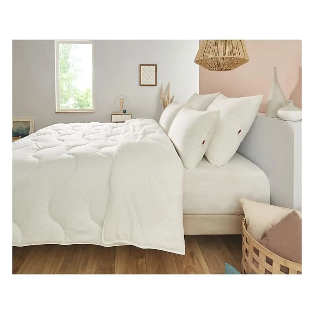 Couette 200x200 cm CHAMPS DE LIN - Chaude - 450G/m² - Couette 1-2 personne-Douce et Chaude -Anti-acariens Antibactériens>Dodo Discount