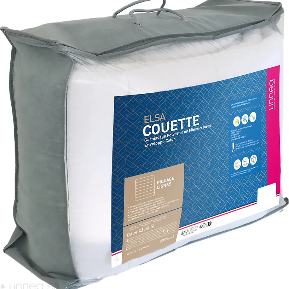 Couette 240x220 cm hiver ELSA garnissage fibre polyester 400g/m2>Linnea Outlet