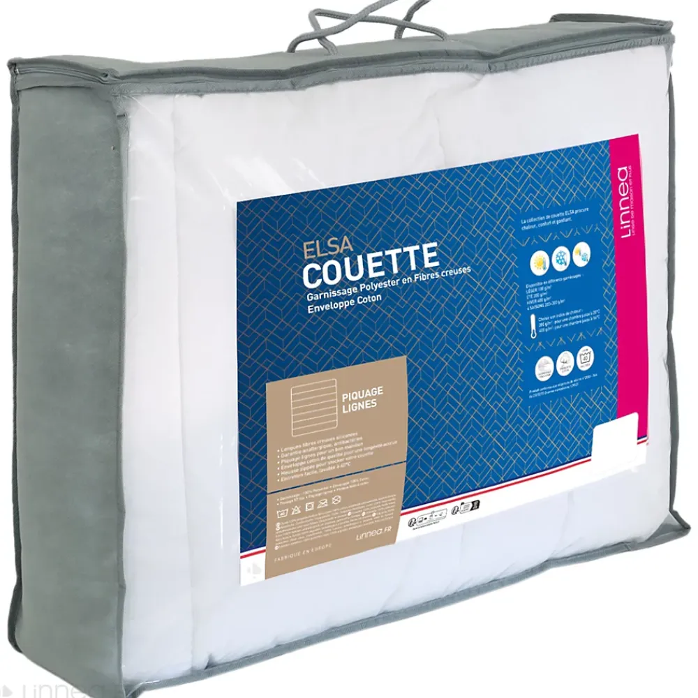 Linnea Couette 200x200 cm hiver ELSA garnissage fibre polyester 400g/m2* Couette