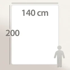 Couette 140x200 cm été ELSA garnissage fibre polyester 200g/m2><noscript><img width=