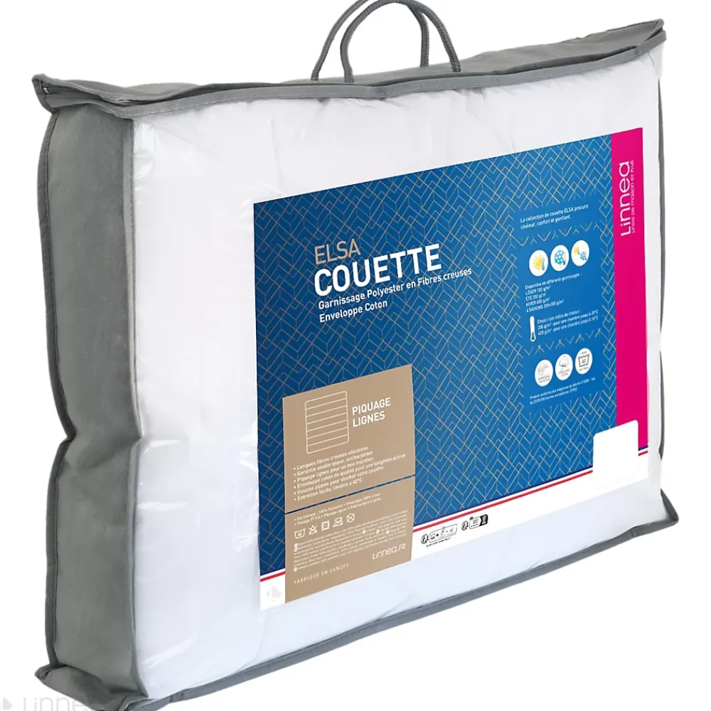 Linnea Couette 200x200 cm été ELSA garnissage fibre polyester 200g/m2* Couette