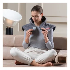 Coussin Chauffant - - Cervical - Tissu Hypoallergénique - 5 Températures - Lavable en Machine><noscript><img width=