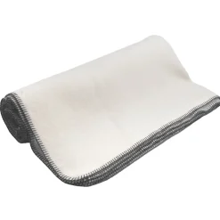 Linnea Couverture 100% laine grattée 2 faces 240x260 cm ASPEN blanc fil gris* Couverture