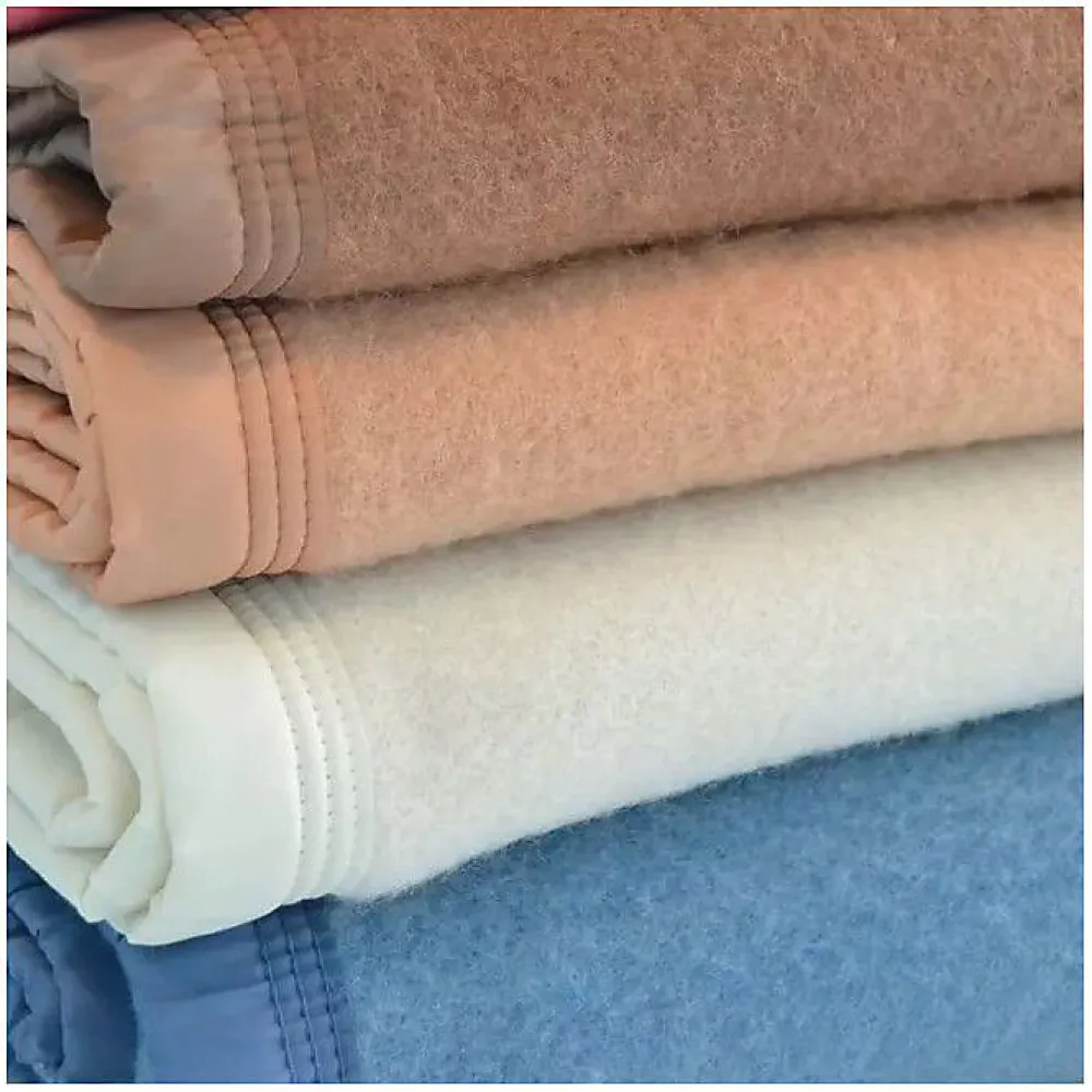 Couverture 100% Pure Laine Vierge Double face "Volta" 500 gr/m² - Volta Naturel Blanchi - 240 x 300 cm>Toison d'Or Discount