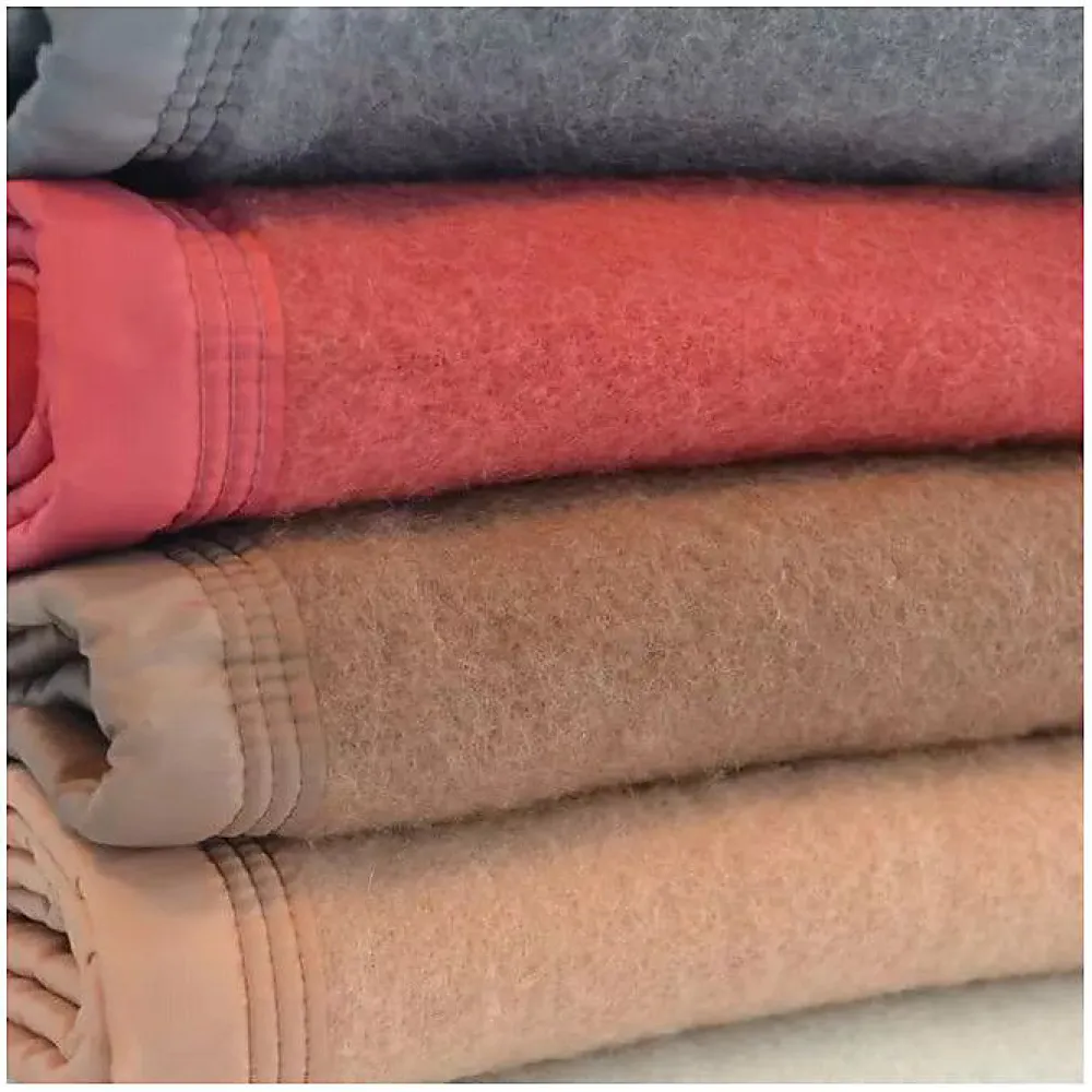 Couverture 100% Pure Laine Vierge Double face "Volta" 500 gr/m² - Volta Naturel Blanchi - 240 x 300 cm>Toison d'Or Discount