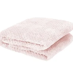Couverture - - 200 x 220 cm - Polyester - Vieux rose - Motif coquillages><noscript><img width=