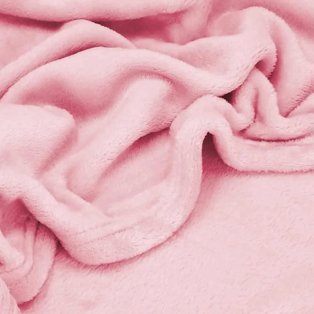 Couverture - - Douillette 150x200 cm - Polyester 100% - Rose - 350 g/m²>Springos Clearance