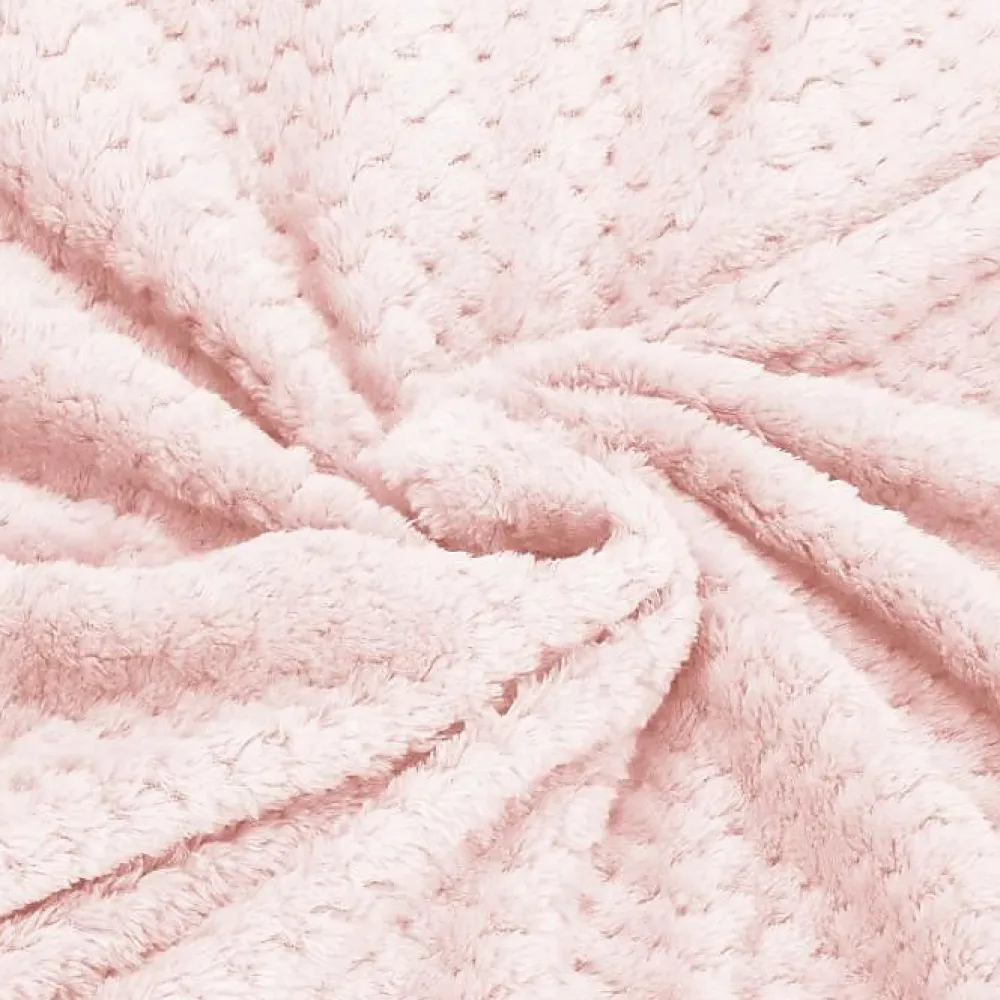 Springos Couverture - - 200x220 cm - Douce - Rose - Polyester avec texture* Couverture
