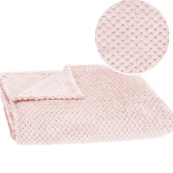 Springos Couverture - - 200x220 cm - Douce - Rose - Polyester avec texture* Couverture