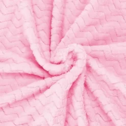 Couverture - - Zigzag - 70 x 160 cm - Polyester - Rose bébé>Springos Sale