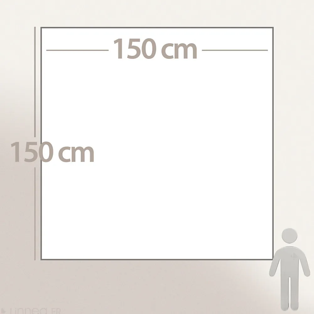 Couverture courtepointe en mousseline de coton 150x150 cm + 5 cm ELZA blanc neige>Linnea Online