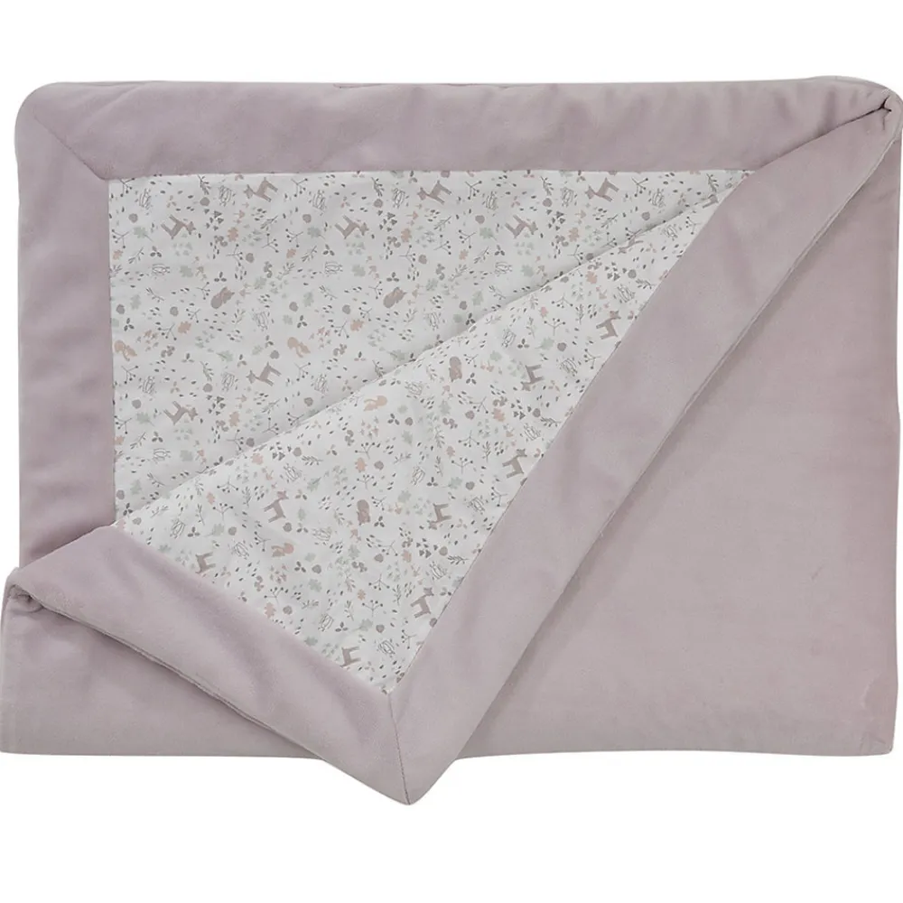 Couverture double face esprit enchanté (75x100 cm - Lilas)>