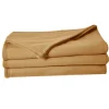 Poyet Motte Couverture en polaire unie (220x240 cm - Sable)* Couverture