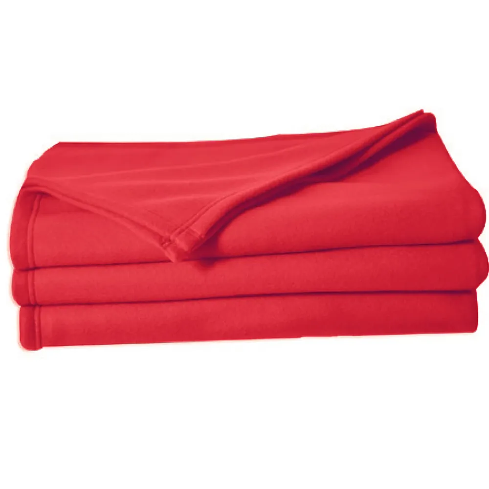Poyet Motte Couverture en polaire unie (220x240 cm - Rose foncé)* Couverture