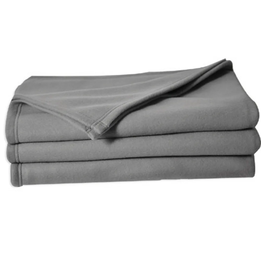Couverture en polaire unie (240x260 cm - Argent)> Best