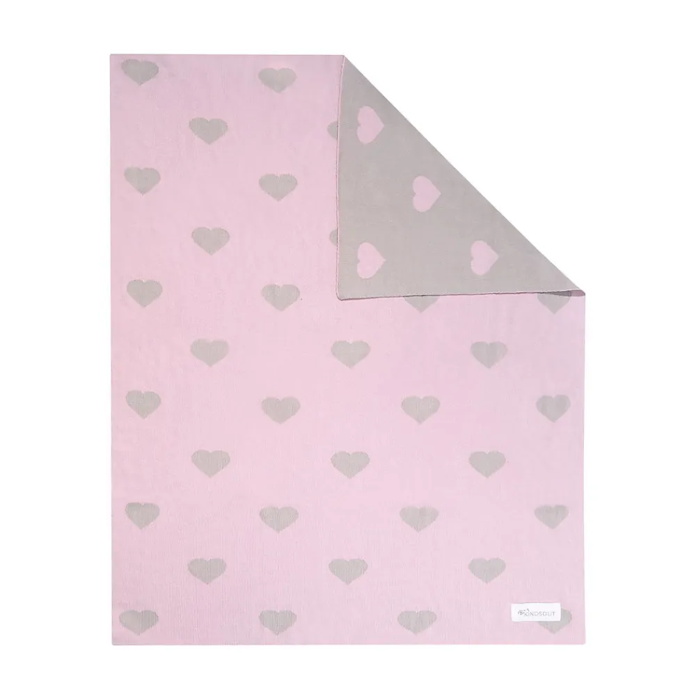 Couverture enfant cœurs 100 x 80 cm>Kindsgut New