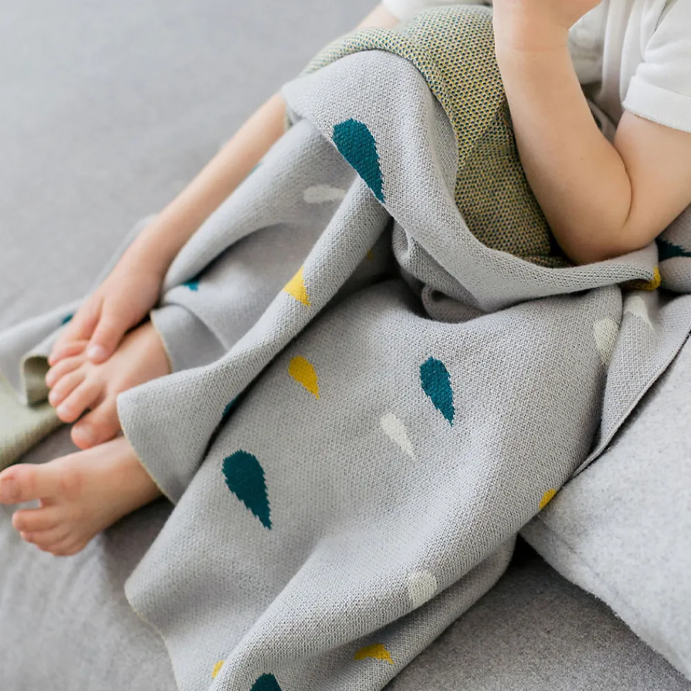 Couverture enfant gouttes 100 x 80 cm>Kindsgut Hot
