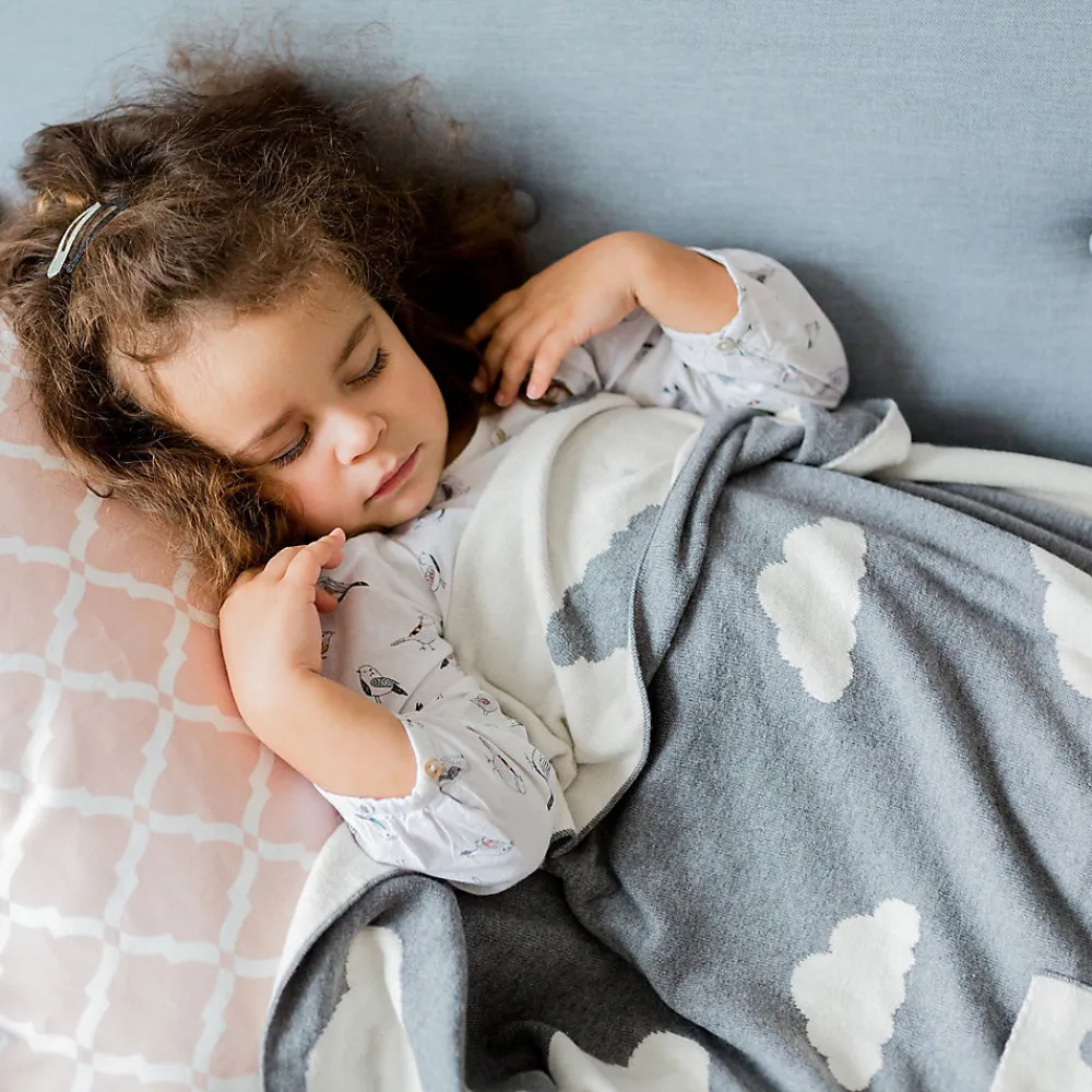 Kindsgut Couverture enfant nuages 100 x 80 cm* Couverture