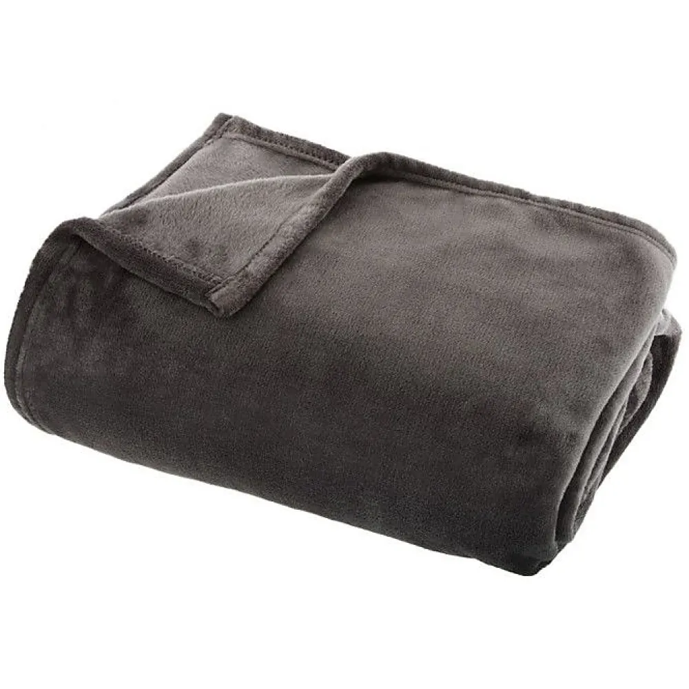 Couverture flanelle 180 x 230 cm - Gris foncé>Atmosphera Sale