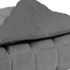 IDMarket Couverture lestée 150x200 CM CELESTE bicolore gris clair et gris 7 kg* Couverture