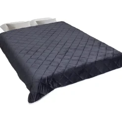 IDMarket Couverture lestée 150x200 CM CELESTE biface polaire gris et blanc 7 kg* Couverture