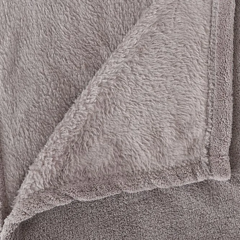 Couverture microfibre 180 x 230 cm - Gris clair>Atmosphera New