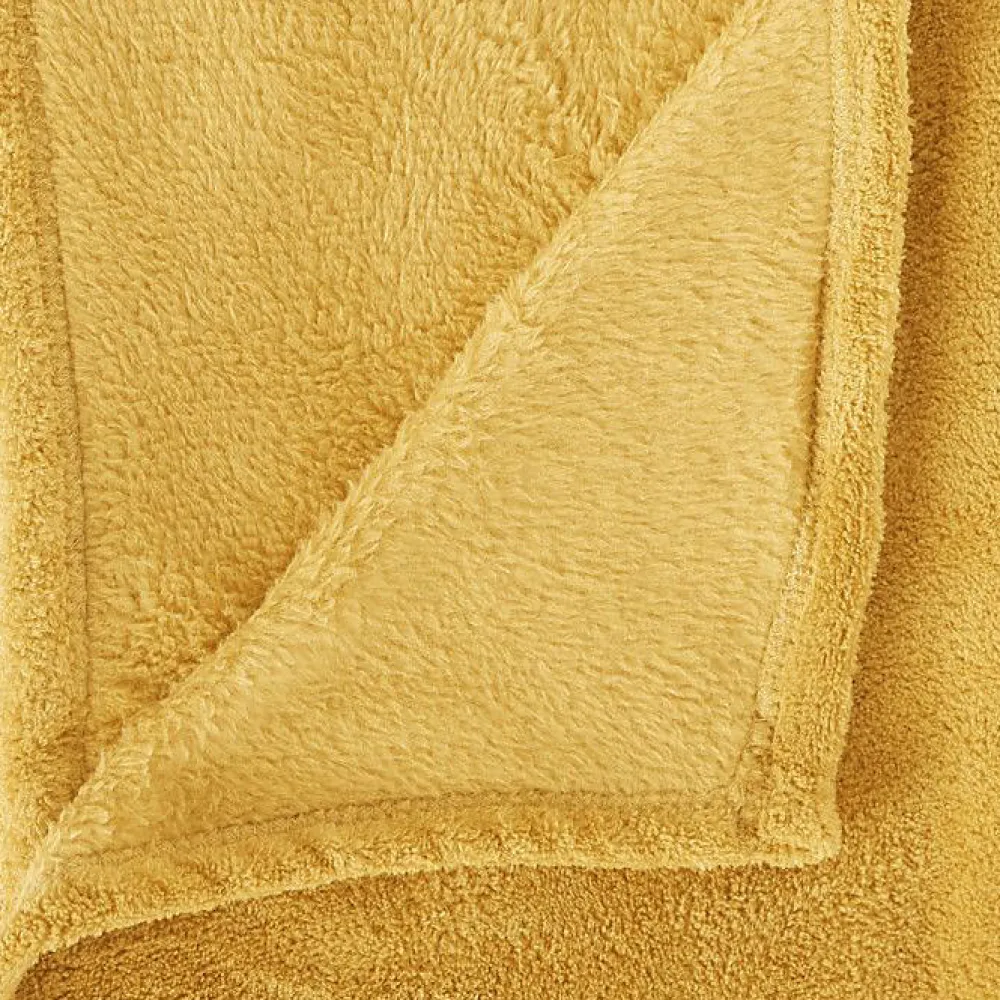 Couverture microfibre 180 x 230 cm jaune>Atmosphera Clearance