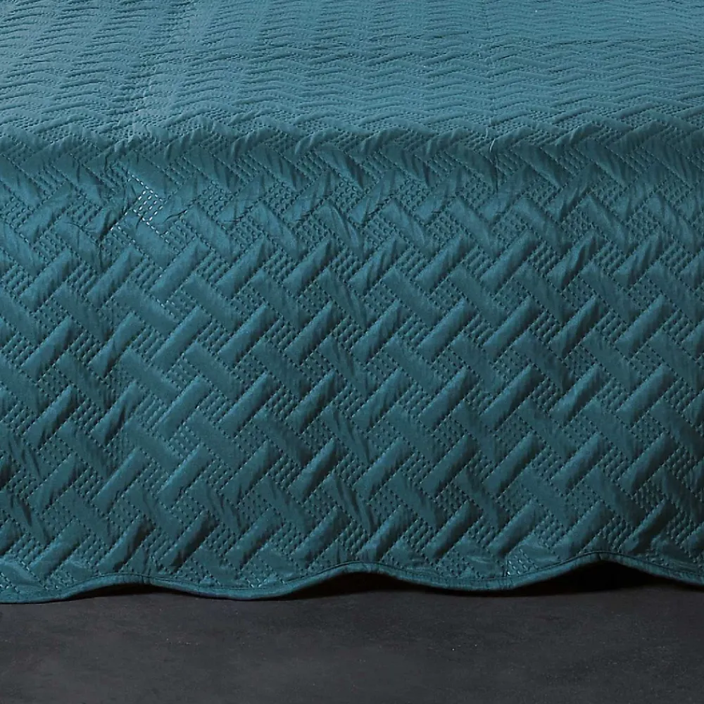 Linder Couverture molletonné surpiquage graphique (150x150 cm - Bleu Foncé)* Couverture