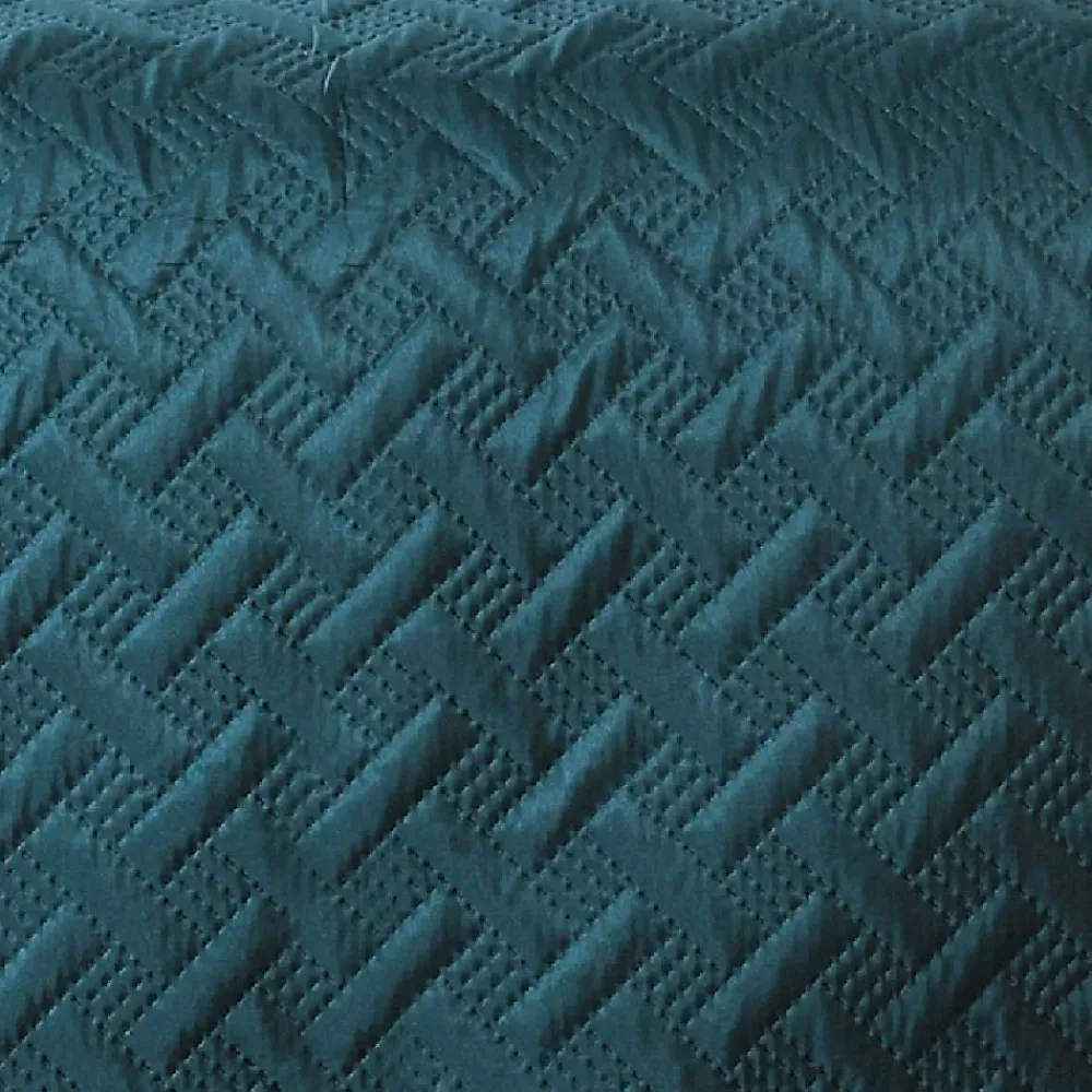 Linder Couverture molletonné surpiquage graphique (150x150 cm - Bleu Foncé)* Couverture
