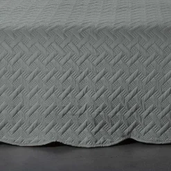 Couverture molletonné surpiquage graphique (250x260 cm - Gris Foncé)>Linder Online
