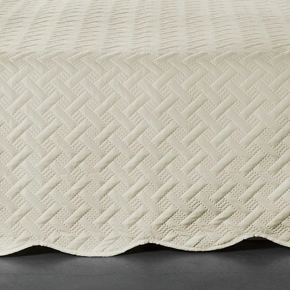 Linder Couverture molletonné surpiquage graphique (150x150 cm - Beige)* Couverture