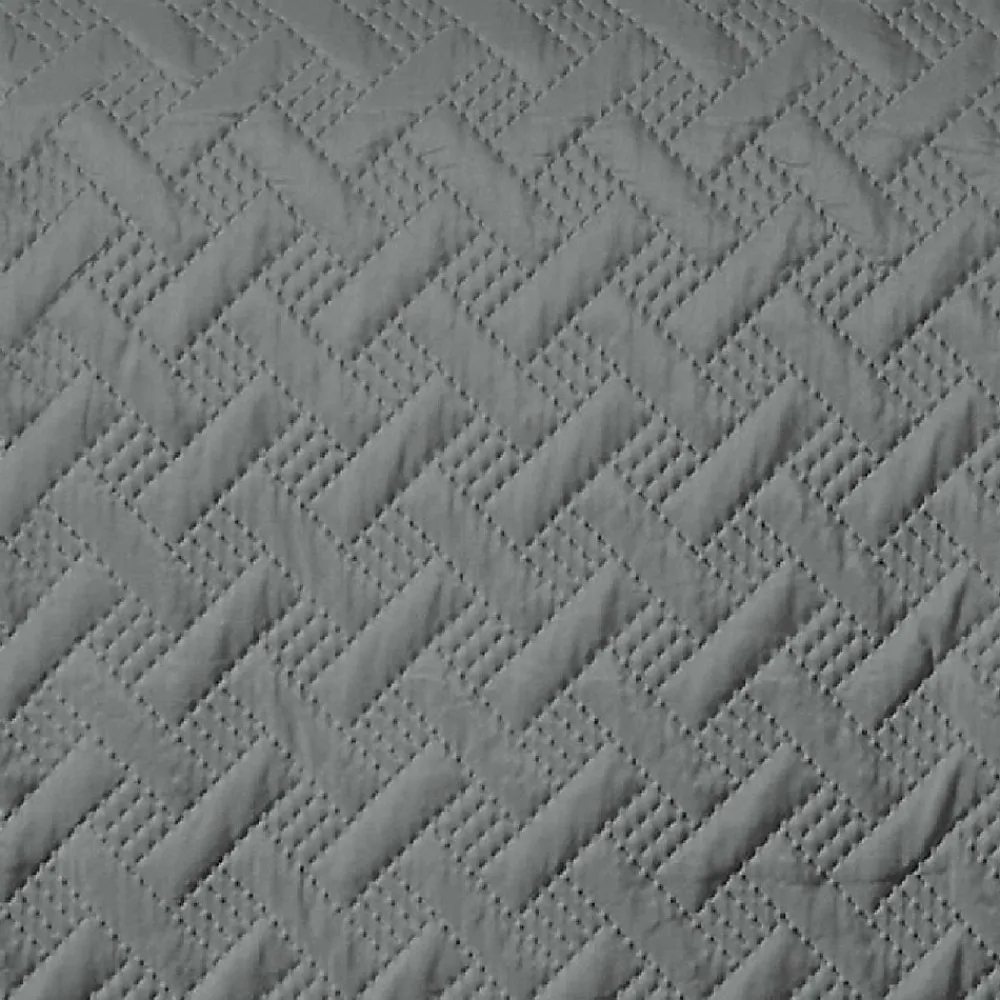 Couverture molletonné surpiquage graphique (150x150 cm - Gris Foncé)>Linder New