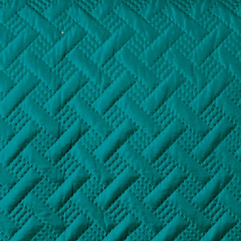 Couverture molletonné surpiquage graphique (250x260 cm - Turquoise)>Linder Outlet