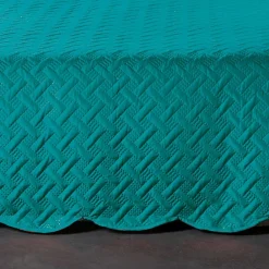 Couverture molletonné surpiquage graphique (150x150 cm - Turquoise)>Linder Hot