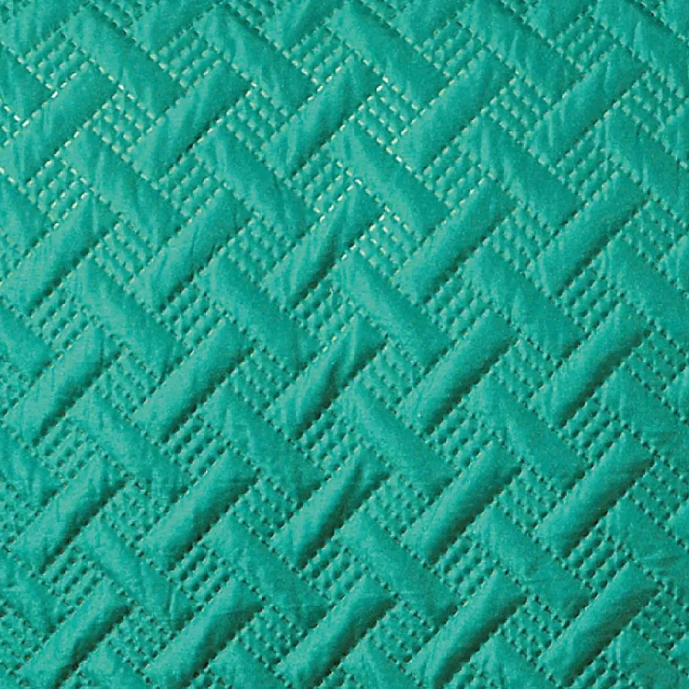 Linder Couverture molletonné surpiquage graphique (150x150 cm - Vert)* Couverture